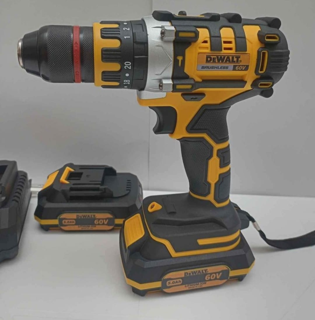 Taladro Inalámbrico 60V | Mandril 1/2" | Set Completo con 40 Piezas